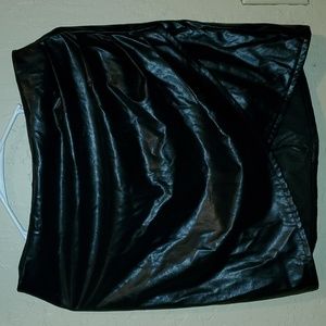 Leather mini skirt